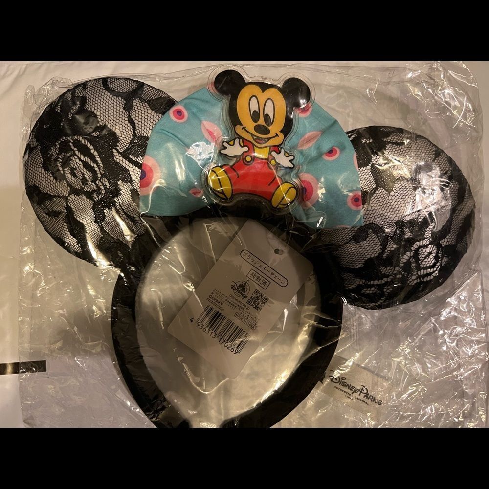 Disney Parks Minnie Ears Polka Dot Black Lace Limited Party Headband